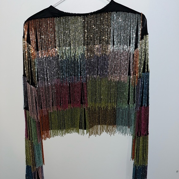 Nasty Gal Multi Color Patchwork Beaded Jacket - Taylor Swift Eras Tour Jacket - Picture 5 of 7